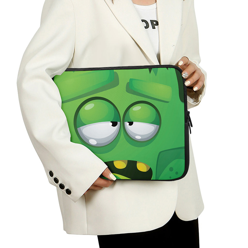 Halloween Frankenstein Face Print Laptop Sleeve