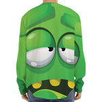 Halloween Frankenstein Face Print Long Sleeve Baseball Jersey