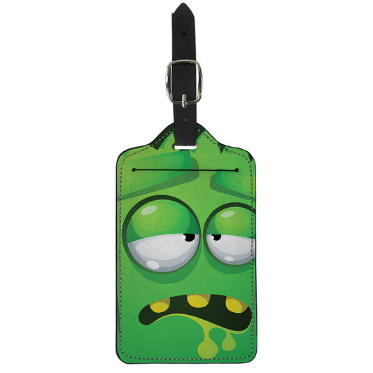 Halloween Frankenstein Face Print Luggage Tag