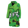 Halloween Frankenstein Face Print Men's Bathrobe