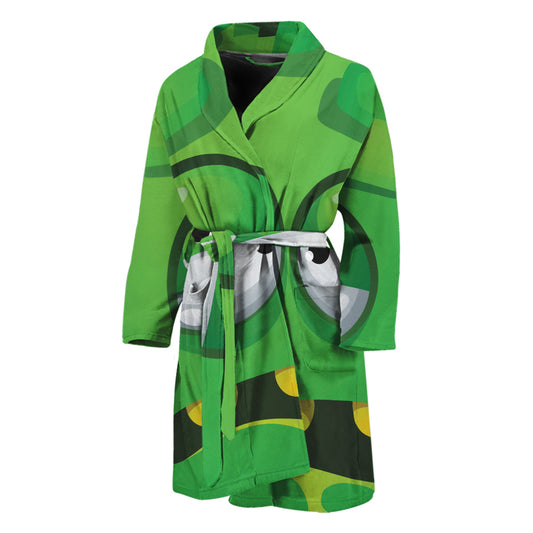 Halloween Frankenstein Face Print Men's Bathrobe