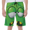 Halloween Frankenstein Face Print Men's Beach Shorts