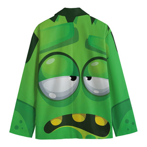 Halloween Frankenstein Face Print Men's Blazer