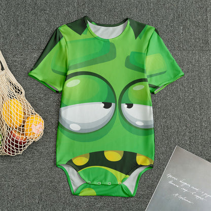 Halloween Frankenstein Face Print Men's Bodysuit