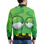 Halloween Frankenstein Face Print Men's Bomber Jacket