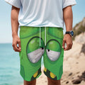 Halloween Frankenstein Face Print Men's Cargo Shorts