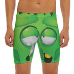 Halloween Frankenstein Face Print Men's Long Boxer Briefs