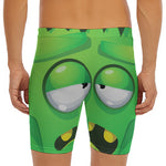 Halloween Frankenstein Face Print Men's Long Boxer Briefs