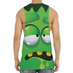 Halloween Frankenstein Face Print Men's Muscle Tank Top