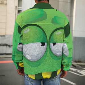 Halloween Frankenstein Face Print Men's Shirt Jacket