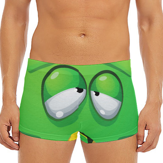 Halloween Frankenstein Face Print Men's Short Boxer Briefs
