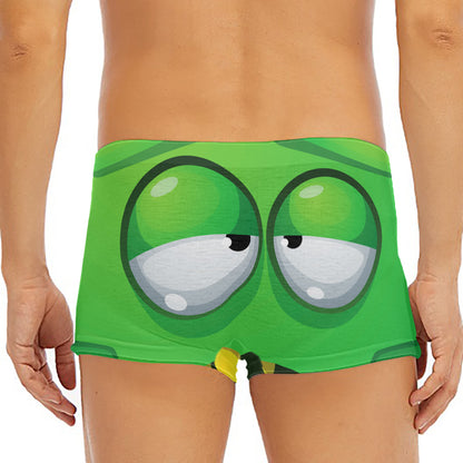 Halloween Frankenstein Face Print Men's Short Boxer Briefs