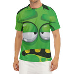 Halloween Frankenstein Face Print Men's Short Sleeve Rash Guard