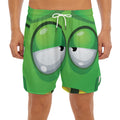 Halloween Frankenstein Face Print Men's Split Running Shorts