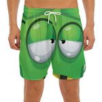 Halloween Frankenstein Face Print Men's Split Running Shorts