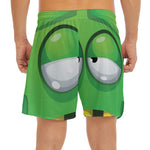 Halloween Frankenstein Face Print Men's Split Running Shorts