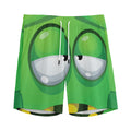 Halloween Frankenstein Face Print Men's Athletic Shorts