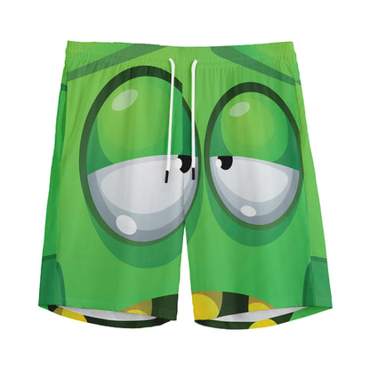 Halloween Frankenstein Face Print Men's Sports Shorts