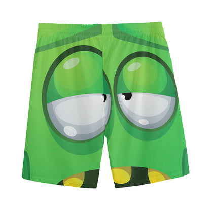 Halloween Frankenstein Face Print Men's Sports Shorts