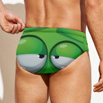 Halloween Frankenstein Face Print Men's Swim Briefs