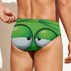 Halloween Frankenstein Face Print Men's Swim Briefs