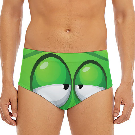 Halloween Frankenstein Face Print Men's Triangle Swim Briefs