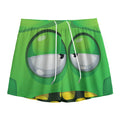 Halloween Frankenstein Face Print Mesh Shorts
