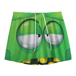 Halloween Frankenstein Face Print Mesh Shorts