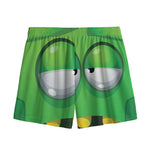 Halloween Frankenstein Face Print Mesh Shorts