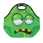 Halloween Frankenstein Face Print Neoprene Lunch Bag