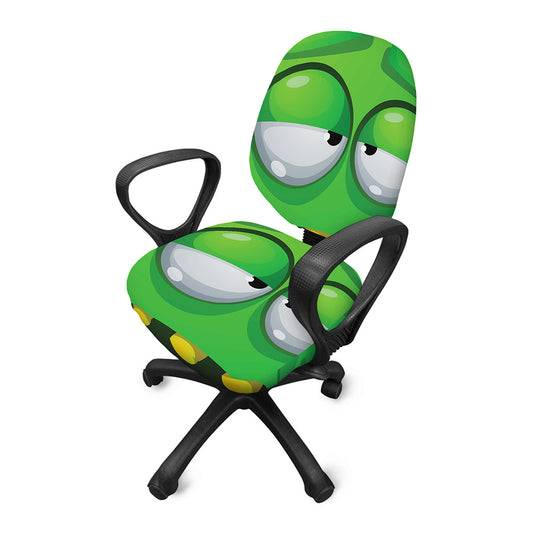 Halloween Frankenstein Face Print Office Chair Cover