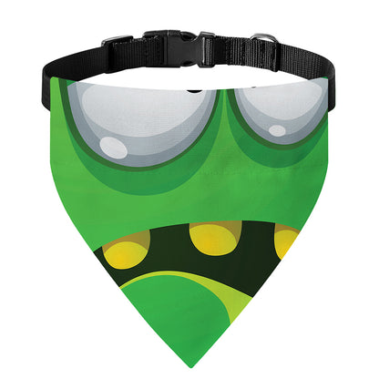 Halloween Frankenstein Face Print Over The Collar Dog Bandana