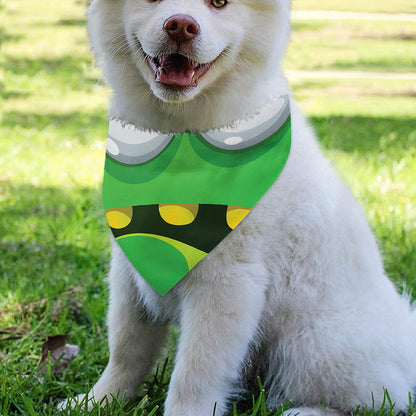 Halloween Frankenstein Face Print Over The Collar Dog Bandana