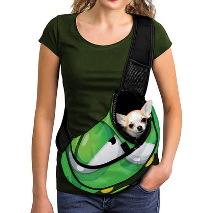Halloween Frankenstein Face Print Pet Sling Carrier