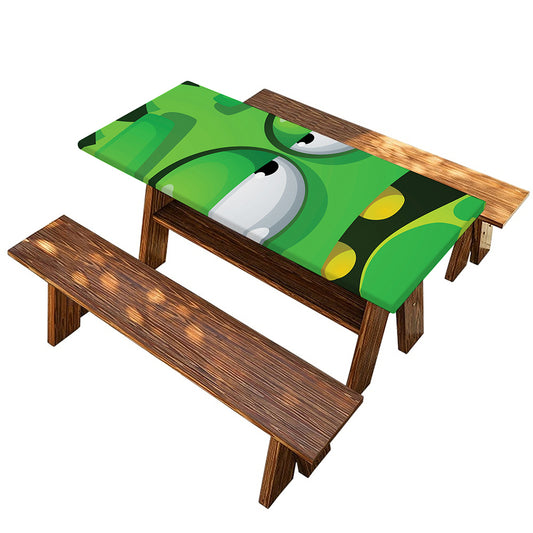 Halloween Frankenstein Face Print Picnic Table Cover