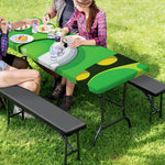 Halloween Frankenstein Face Print Picnic Table Cover
