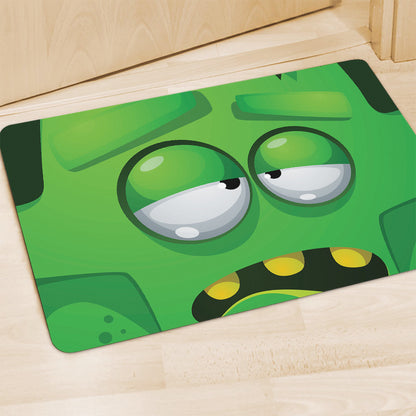 Halloween Frankenstein Face Print Polyester Doormat