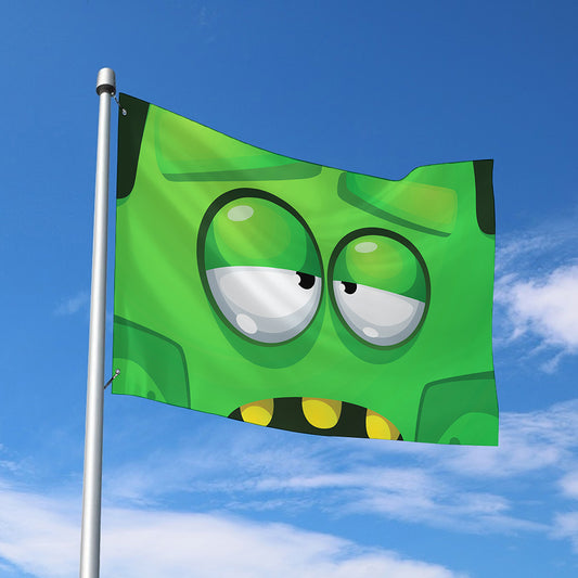Halloween Frankenstein Face Print Polyester Flag