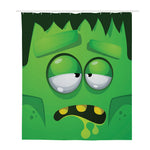 Halloween Frankenstein Face Print Polyester Shower Curtain