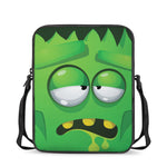 Halloween Frankenstein Face Print Rectangular Crossbody Bag