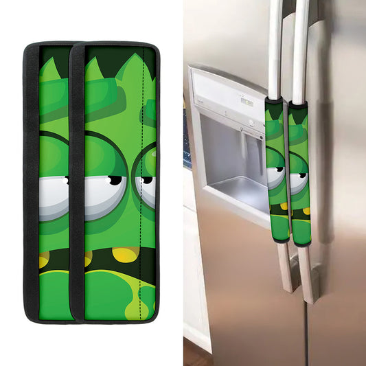 Halloween Frankenstein Face Print Refrigerator Handle Covers