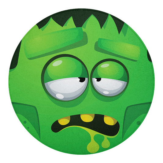 Halloween Frankenstein Face Print Round Blanket