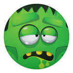 Halloween Frankenstein Face Print Round Blanket