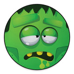 Halloween Frankenstein Face Print Round Floor Mat
