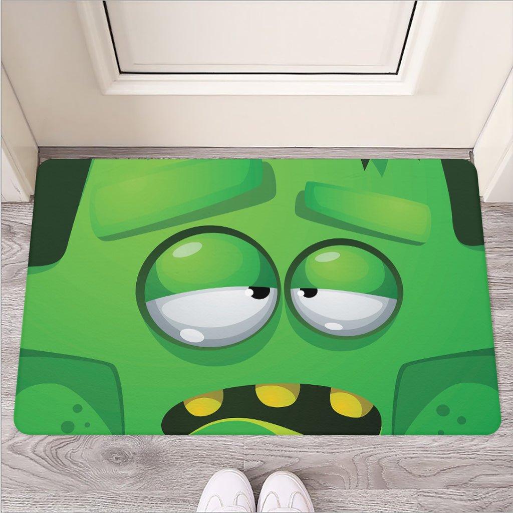 Halloween Frankenstein Face Print Rubber Doormat