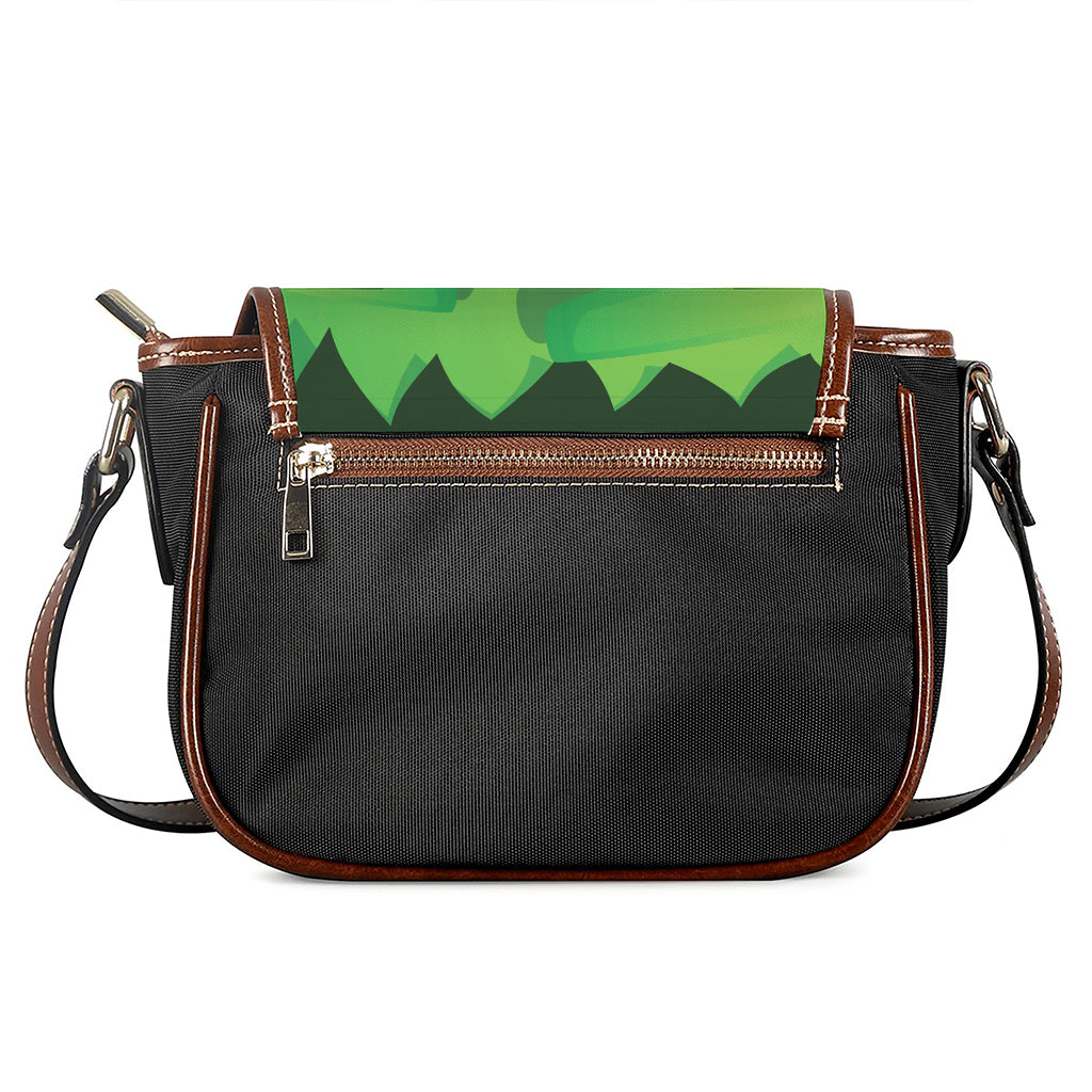 Halloween Frankenstein Face Print Saddle Bag