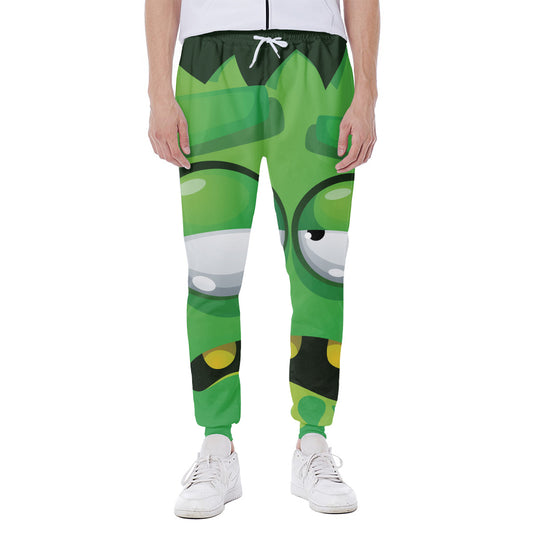 Halloween Frankenstein Face Print Scuba Joggers