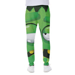 Halloween Frankenstein Face Print Scuba Joggers