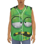 Halloween Frankenstein Face Print Sleeveless Baseball Jersey