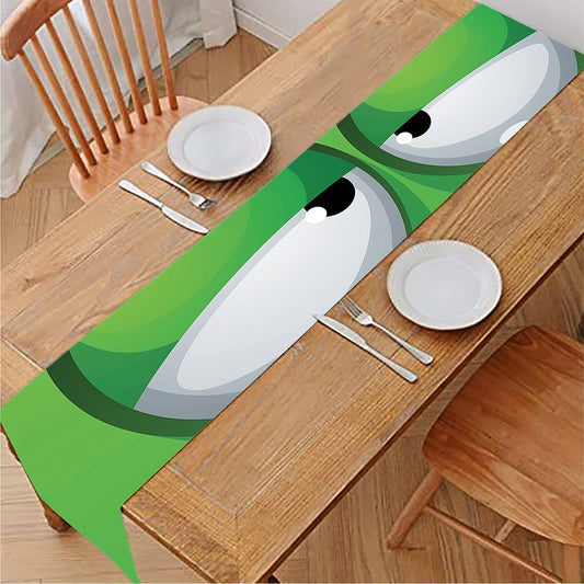 Halloween Frankenstein Face Print Table Runner